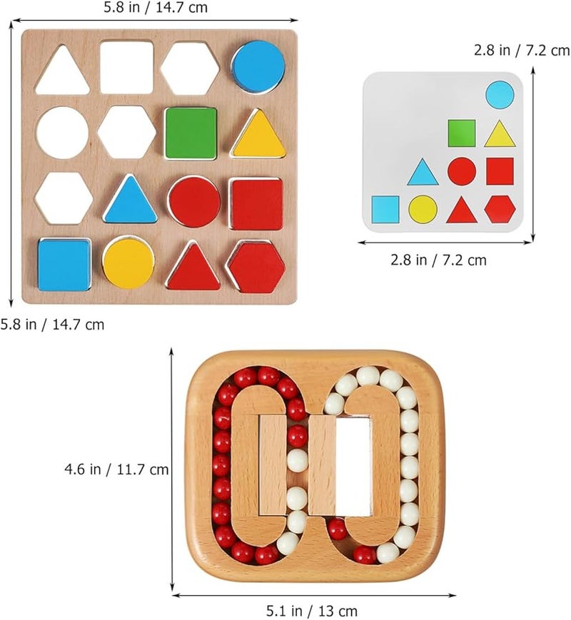 مكعب اللغز الخشبي لعبة تحدي الدماغ للكبار والأطفال وكبار السن لتخفيف التوتر والتدريب المعرفي - Image 3